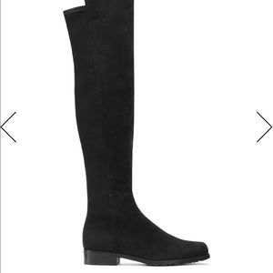 Stuart Weitzman 5050 Knee High Boots Black Suede 9